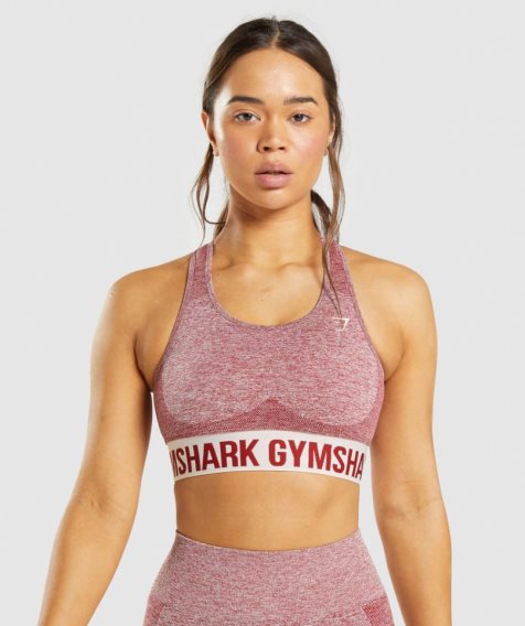 Women's Gymshark Flex Sports Bra Burgundy | CA 86530A